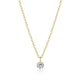 Collier solitaire zircon Reign en argent 925 plaqué or
