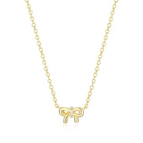 Collier pendentif nœud Reign en argent 925 plaqué or