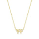 Collier pendentif nœud Reign en argent 925 plaqué or