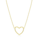 Collier pendentif cœur ouvert Reign en argent 925 plaqué or