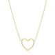 Collier pendentif cœur ouvert Reign en argent 925 plaqué or