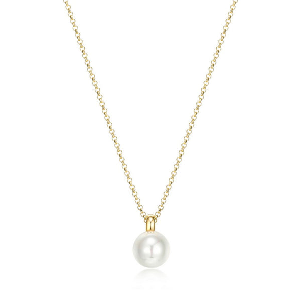 Collier perle ELLE en argent 925 plaqué or 18K