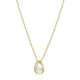 Collier pendentif perle ELLE en argent 925 plaqué or