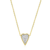 Collier cœur pavé ELLE en argent 925 plaqué or