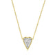Collier cœur pavé ELLE en argent 925 plaqué or