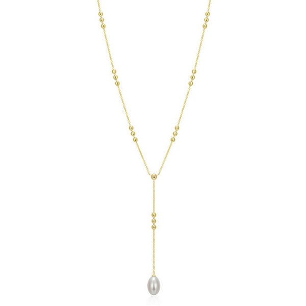 Collier station à billes ELLE en argent 925 plaqué or