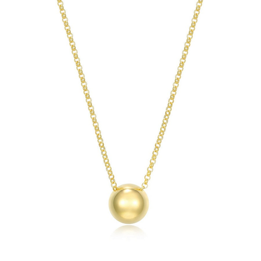 Collier demi-sphère ELLE en argent 925 plaqué or