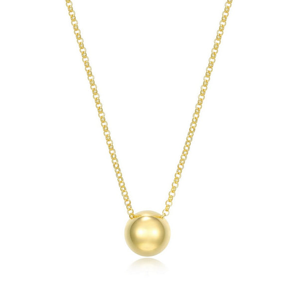 Collier demi-sphère ELLE en argent 925 plaqué or