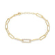 Bracelet paperclip pavé Reign en argent 925 plaqué or 18K