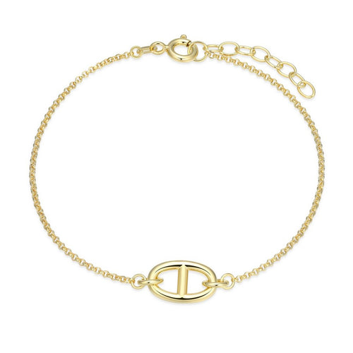 Bracelet à maillon marin et rolo Reign en argent 925