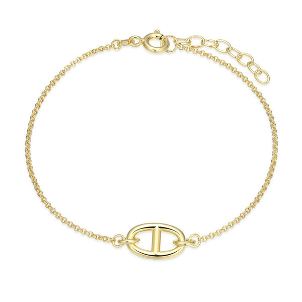 Bracelet à maillon marin et rolo Reign en argent 925