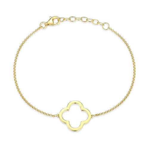 Bracelet trèfle Reign en argent 925 plaqué or 18K