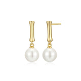 Boucles d’oreilles perle Reign en argent 925 plaqué or