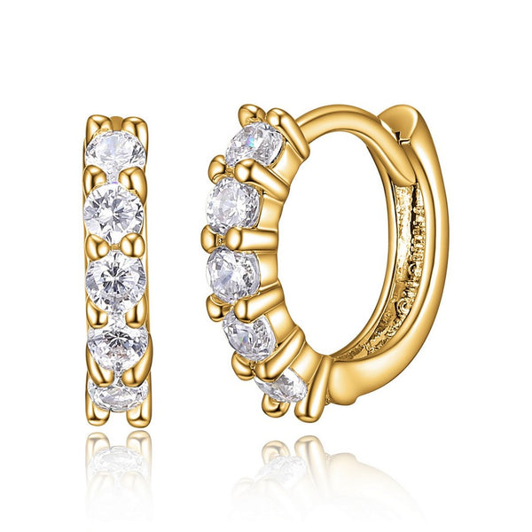 Boucles d’oreilles huggie Reign en argent 925 plaqué or 18K