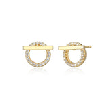 Boucles d’oreilles 2-en-1 Reign en argent 925 plaqué or 18K