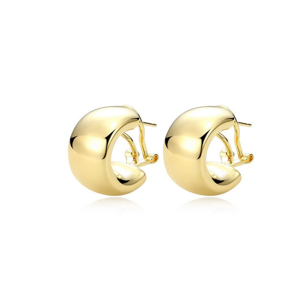Boucles d’oreilles créoles Reign en argent 925 plaqué or