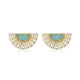 Clous d’oreille éventail amazonite Reign en argent 925