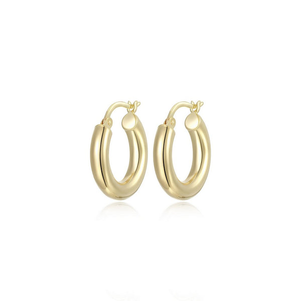 Créoles épaisses 20 mm Reign en argent 925 plaqué or