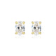 Boucles d’oreilles clous ovales zircon Reign en argent 925
