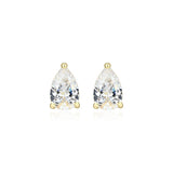 Boucles d’oreilles clous poire Reign en argent 925 plaqué or