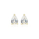 Boucles d’oreilles clous poire Reign en argent 925 plaqué or