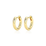 Boucles d’oreilles huggies fines 12 mm Reign en argent 925 plaqué or