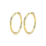 Créoles lisses Reign en argent 925 plaqué or 18K