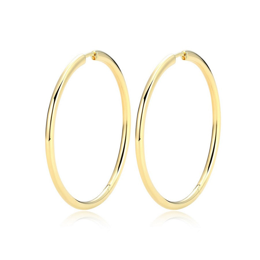 Boucles d’oreilles créoles 40 mm Reign en argent 925 plaqué or