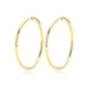Boucles d’oreilles créoles 40 mm Reign en argent 925 plaqué or