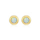 Boucles d’oreilles clous Reign en argent 925 plaqué or, opale