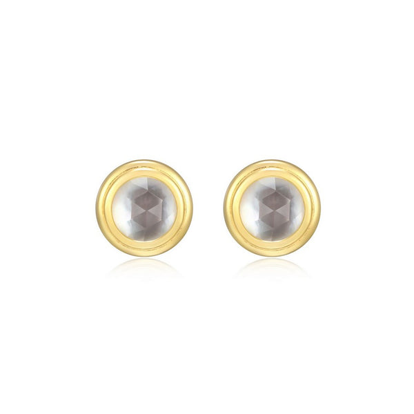 Boucles d’oreilles clous Reign en argent 925 plaqué or