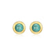 Boucles d’oreilles clous turquoise Reign en argent 925 plaqué or