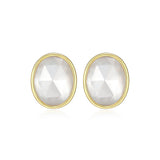 Boucles d’oreilles ovales Reign en argent 925 plaqué or