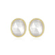 Boucles d’oreilles ovales Reign en argent 925 plaqué or