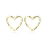 Boucles d’oreilles cœur Reign en argent 925 plaqué or 18K