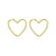 Boucles d’oreilles cœur Reign en argent 925 plaqué or 18K
