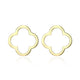 Boucles d’oreilles clous trèfle Reign en argent 925 plaqué or