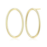 Boucles d’oreilles clous ovale Reign en argent 925 plaqué or