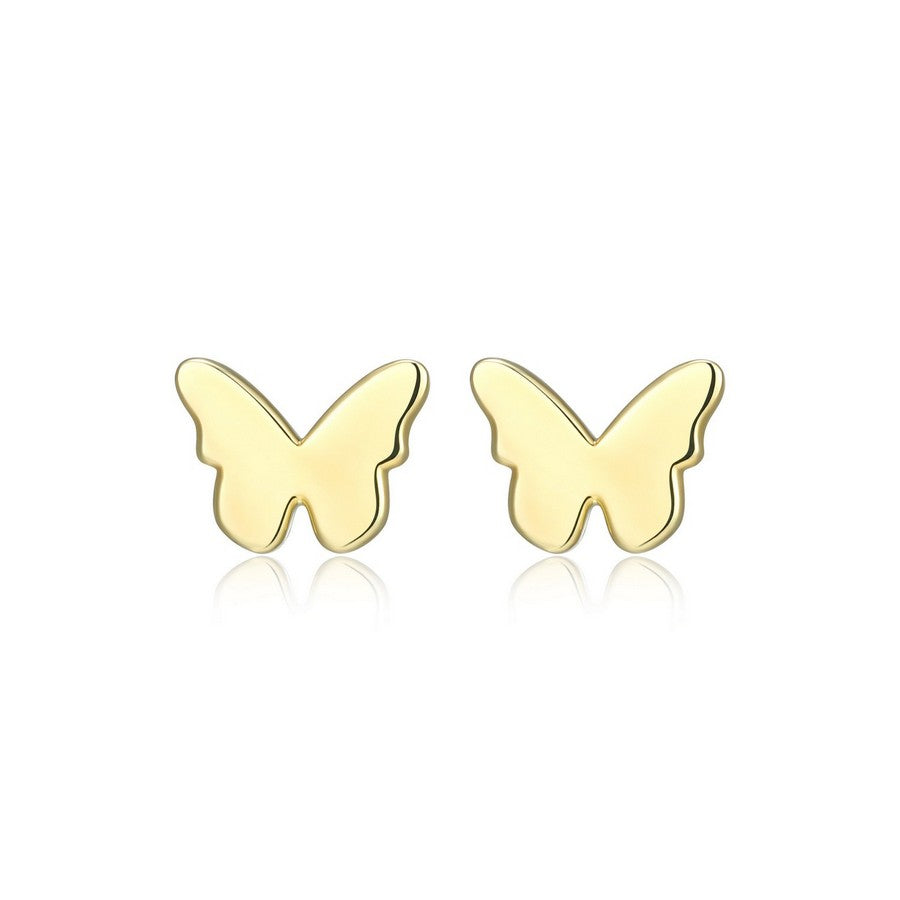 Boucles d’oreilles clous papillon Reign en argent 925 plaqué or
