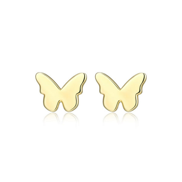 Boucles d’oreilles clous papillon Reign en argent 925 plaqué or