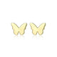 Boucles d’oreilles clous papillon Reign en argent 925 plaqué or