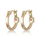 Boucles d’oreilles créoles fines ELLE en argent 925 plaqué or