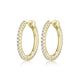 Boucles d’oreilles créoles ELLE en argent 925 plaqué or et zircon