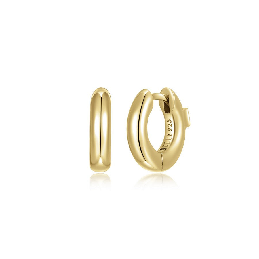 Créoles huggie ELLE en argent 925 plaqué or