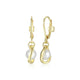 Boucles d’oreilles ELLE en argent 925 plaqué or et perle