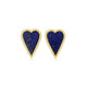 Boucles d’oreilles ELLE cœur lapis-lazuli en argent 925 plaqué or