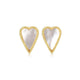 Boucles d’oreilles cœur nacre ELLE en argent 925 plaqué or