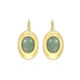 Boucles d’oreilles pendantes ELLE en argent 925 plaqué or et jade