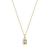Collier pendentif zircon Reign en argent 925 plaqué or