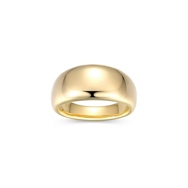 Bague bombée Reign en argent 925 plaqué or 18K
